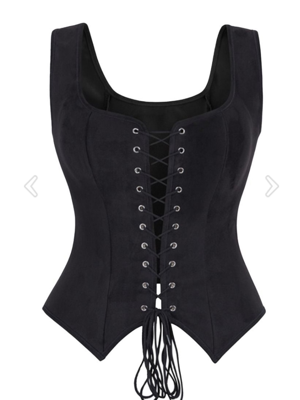 Chicwish Black Lace-Up Corset Camisole - Picture 2 of 6